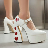 Dropship 2023 Spring Summer Platform Woman Mary Janes Shoes Pumps Elegant Office Lady Woman Shoes Pumps Big Size