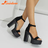 Heels Sandals For Women 2023 Summer Buckle Strap Thick Heels Sandals Simply Casual Comfort Walking Green Heels