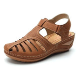 Breakj Retro-Bag-Headed Sandals Women's Summer New Hole Shoes Thick-Soled Round-Headed Slope And Octage Fish
