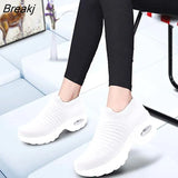 2020 Summer Women Sneakers Fashion Breathable Mesh Casual Shoes Platform Sneakers For Women Black Sock