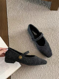 Hairy French Temperament Low Heel Hair Single Shoes Women 2025 New Fairy Evening Wind Plus Velvet Mary Precious