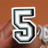 PVC Shoe Buckle Accessories Funny Digital/Heart Shaped/Feces Shoes Decoration Jibz for Croc Charms Bracelets Kids