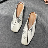 Chinese Style Flat Bottom Bag Head Half Slippers Women 2025 Summer New Slippers Women Wear Retro Cold