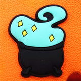 Sale 1pcs Cartoon Ghosts Shoe Buckle Accessories PVC Halloween Shoe Charm Decorations Pins Fit Croc Jibz Party Kids