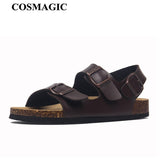 2023 New Summer Beach Cork Sandals Casual Women Outside Non-slip Black White Double Buckle Sandalias