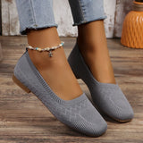 Breakj Fashion Large Size Spring And Autumn New Square Head Leisure Foot Pedal Single Shoe