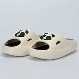 New Platform Panda Slippers for Woman Comfy Non-Slip Massage Slipper Shoes Women Summer Eva Thick Soft Sole Home Slides