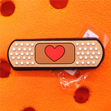 1pcs Band-aid PVC Shoe Charms Decorations Pins Chest X-ray Designer Shoes Buckle Accessories Badges Croc Accessory