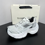 Breakj New Dad Shoes Female Sneakers Comfortable Increased Breathable Platform Korean Niche Design Cushioning Running