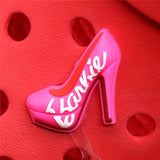 Cute Pink Roller Skates Motorcycle Shoes Decoration Accessories Jibz for Croc Charms for Shoes Bracelets Kids Gifts