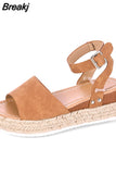 Size Fashion Womens Shoes 2023 Closed Toe Sandals Summer Heels Suit Female Beige Soft Big Luxury Elastic Band Low