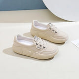 Breakj Small White Shoes Students Korean Version Female 2024 Autumn New Platform Increased Breathable Casual Shoes Street Shot