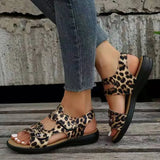 Women Sandals Casual Platform Shoes For Ladies Summer Fashion Beach Roman Female Design Footwear Plus Size Leopard