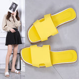 Women's Slippers High Quality Outdoor Fashion Flat Casual Sandals Classic Designer Leather Beach Slippers Women's Plus