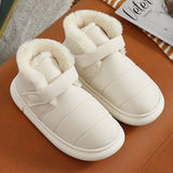 Soft Women Men Boots Down Warm Plush Ankle Snow Female Thick Boots Shoes Couple Toddler Indoor Home Fur