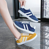 Breakj Derain Shoes Women's New Autumn 2025 New Striped Thick-Soled Shoes Women's Low-Top Casual