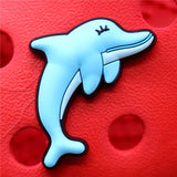PVC Croc Shoe Charms Fox Dolphin Narwhal Starfish Hippo Sloth Otter Slippers Decorations for Jibz Kids Party Gifts
