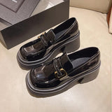 Shoes Ladies Oxfords Women's Clogs Platform Modis British Style Female Footwear Soft 2024 Leather Creepers Cute Cross