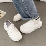 Breakj And Autumn Shoes Female Small Leather Shoes Height Platform Nurse Shoes Professional Commuting Small Height Treasure Mother