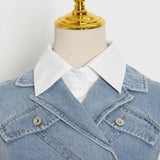 Casual Korean Suit For Women Lapel Puff Sleeve Shirt Denim Cross Vest Elegant Two Piece Sets Female 2020 Fall