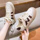 Breakj White Shoes Women 2025 New Autumn Niche Design Thick-Solt Retro High-Span Shoes Fashion Sports Casual