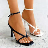 Summer Women Classics High Heels Sandals Women Strap White Sandals Ladies Fashion Slip on Sandals Thin Heels Sexy Sandals