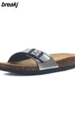 2023 New Fashion Summer Outside Cork Slipper Women Casual Beach Mixed Color Slides
