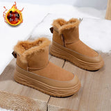 Breakj Women's Shoes 2024 New Winter High Top And Velvet Warm Dad Shoes Versatile Increased Casual Snow Boots