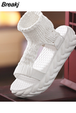 Platform Sandals Women New Gladiator Sandals Summer Flat Shoes Thick Heels Ladies White Sandalias Casual Zapatos