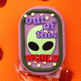 1pcs Van Life Out Sider PVC Shoe Charms Accessories Decorations Out of This World Designer Croc Jibz Buckle Kids