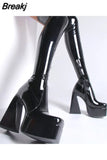 Over The Knee High Boots 2023 Brand Design Zipper White Black Fashion Motorcycle Boots Sexy Party Walking Comfy