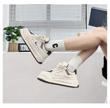 Breakj Small White Shoes Women 2025 Autumn New Students Thick Soles To Increase Sports Shoes Korean Version Of Casual