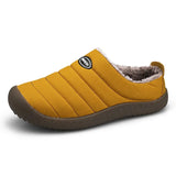 Men's Slippers Indoor Warm Shoes Plush Flock Male Slippers For Home Hard-wearing Non-slip Outdoor Walking Mans