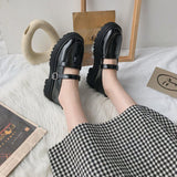 Lolita Shoes Platform White High Heels Shoes Fashion Patent Leather Platform Shoes Woman Pumps Round Toe Mary Jane