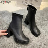 heels Boots Women Double Platform Fashion High Quality Luxury Women's Shoes beige High Heels Zip Brand boots women