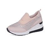 Spring New Slope And Lazy Shoes In The Height Of The Water Drill Casual Sneakers Women's
