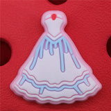 1pcs Pink Style Shoe Charms Dress Scissors Bra Car Glove Shoes Accessories Decoration Fit Croc Jibz Kids Gifts