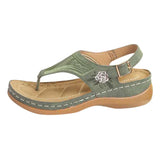 Summer Women Premium Orthopedic Open Toe Sandals Vintage Anti-slip Breathable Leather 2021 Casual Female Platform
