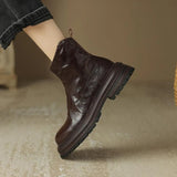 Breakj Bottom Martin Boots Women's Loose Cake Thin Boots 2024 New Fashion Autumn And Winter Waterproof Platform Thick Heel And Velvet Short