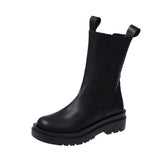 Luxury Chelsea Boots Women Warm Ankle Boots Chunky Shoes Platform Women Shoes Slip on Chunky Heel Boot Brand