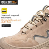 Labor Protection Shoes Steel Bao-head Anti Smashing Rubber Tire Sole Work Shoes Men Lightweight Non Slip Safety