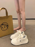 Breakj Small White Shoes Women 2025 Autumn New Students Thick Soles To Increase Sports Shoes Korean Version Of Casual