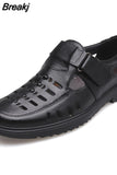 Summer New Shoes Genuine Leather High Quality Men's Casual Shoes Male Brand Sandals