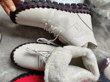 Breakj Velcro Short-Tice Cotton Shoes Female Hand-Slit Suture Thick Sole Plus Velvet Hair High-Top Single Shoes