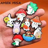 Away Shoe Buckle Accessories PVC Cute Totoro No Face Man Designer Shoe Charm Decorations fit Croc Jibz Party Kids