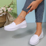 Breakj Soft Leather Bean Shoes Women's Middle-Aged And Elderly Women's Shoes Flat Heel Soft-Soled Mother Shoes Spring And Autumn Comfortable Leisure Single Shoes Soft Leather