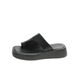 Soled Sandals Women's 2023 Summer New Set Toe Sandals Sen Women's Muffin Shoes Wear Casual Toe Clipped Women's