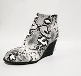 Toe Booties Winter Women Leopard Ankle Boots Footwear Platform High Heels Wedges Shoes Woman Bota