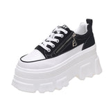 Thick Soles Sneakers 2021 Spring Casual High Platform Shoes Breathable Female Vulcanized Shoes Woman Chunky Sneakers