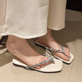 Size Soft Bottom Sandals Slippers Women's 2024 Summer New Flip-Flops Flat Sandals Casual Beach